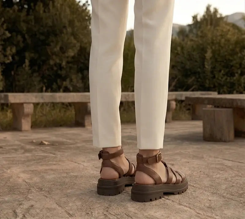 Briella | Women’s Open Toe Buckle Ankle Strap Summer Sandals