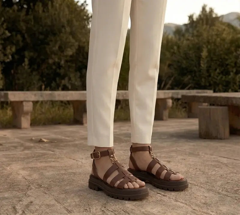 Briella | Women’s Open Toe Buckle Ankle Strap Summer Sandals