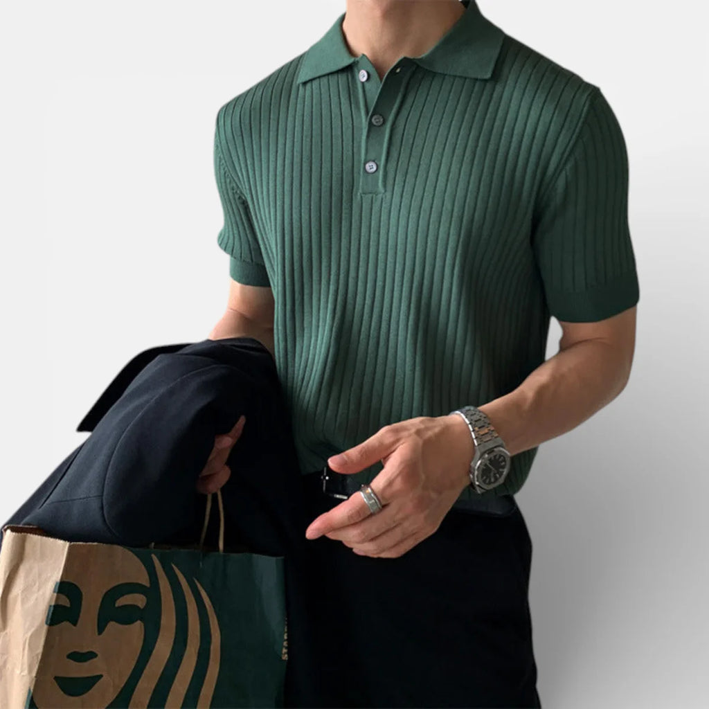 Brighton | Men’s Short Sleeve Vertical Stripe Polo Shirt