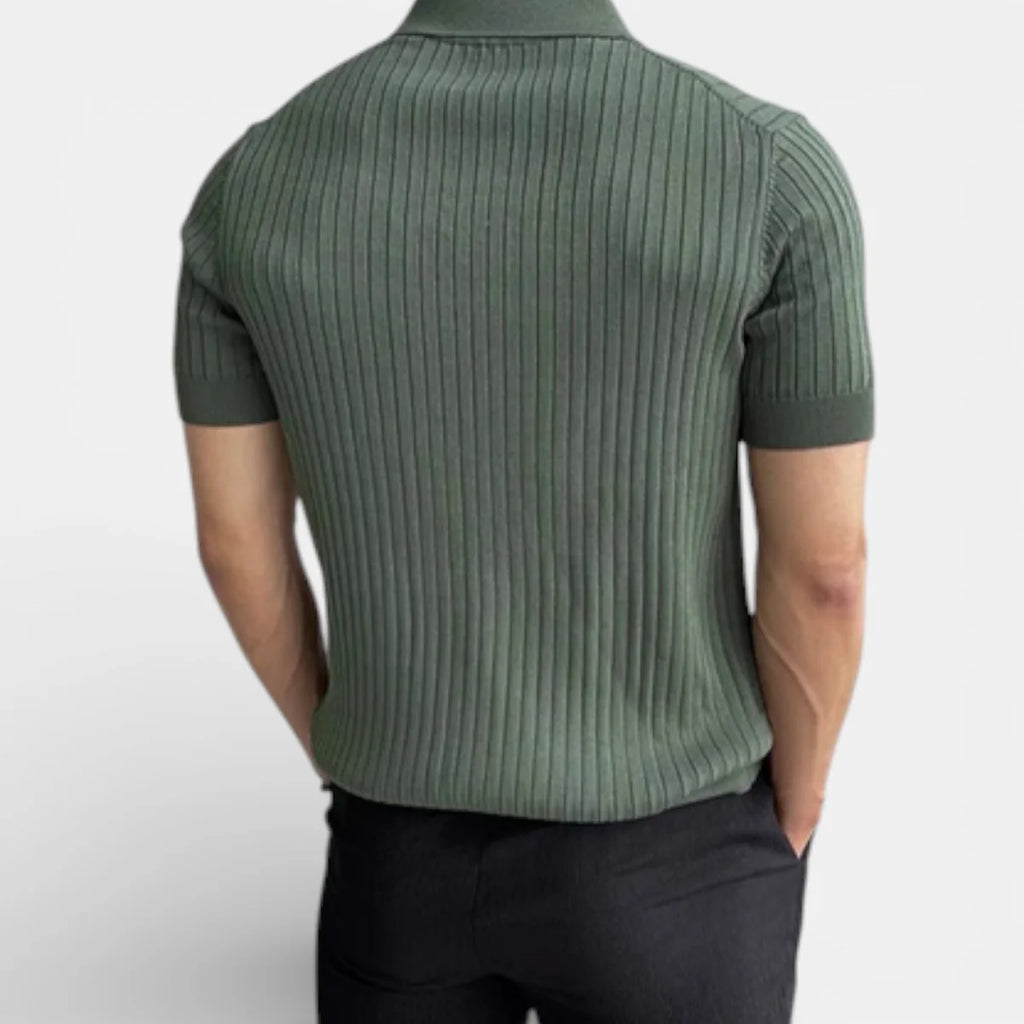 Brighton | Men’s Short Sleeve Vertical Stripe Polo Shirt
