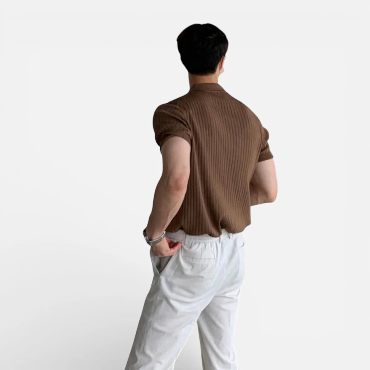 Brighton | Men’s Short Sleeve Vertical Stripe Polo Shirt