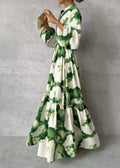 Bristol | Women's Printed Long Sleeve Flowy Wedding Guest Dress