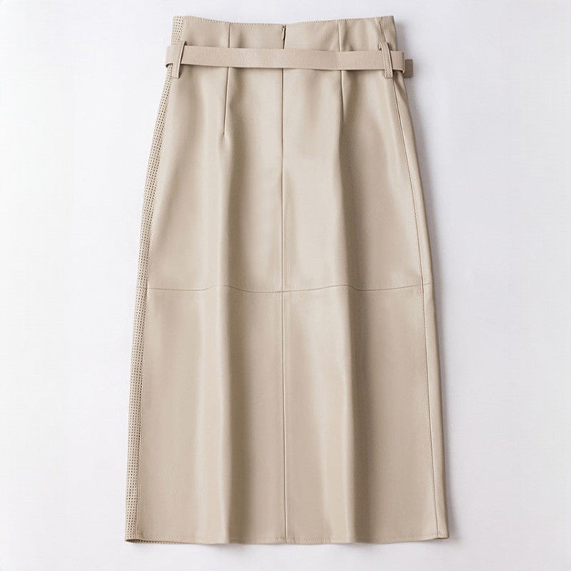 Brittney | Women's Belted Asymmetrical Pocket Skirt