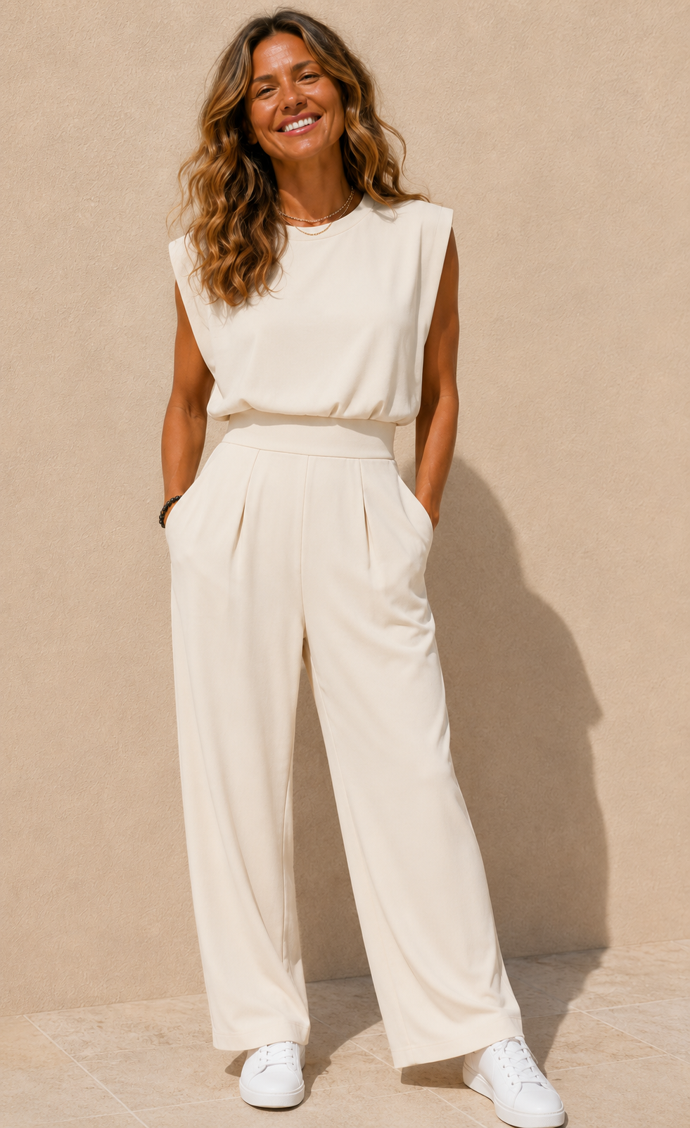 Brooklynn | Women's High Waisted Wide Leg Jumpsuit