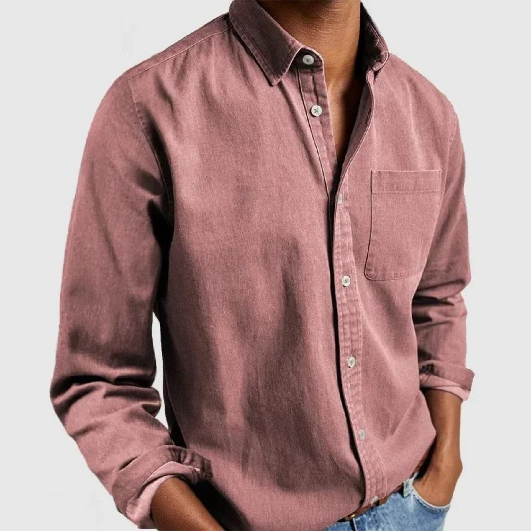 Bruce | Men’s Long Sleeve Button Up Pocket Shirt
