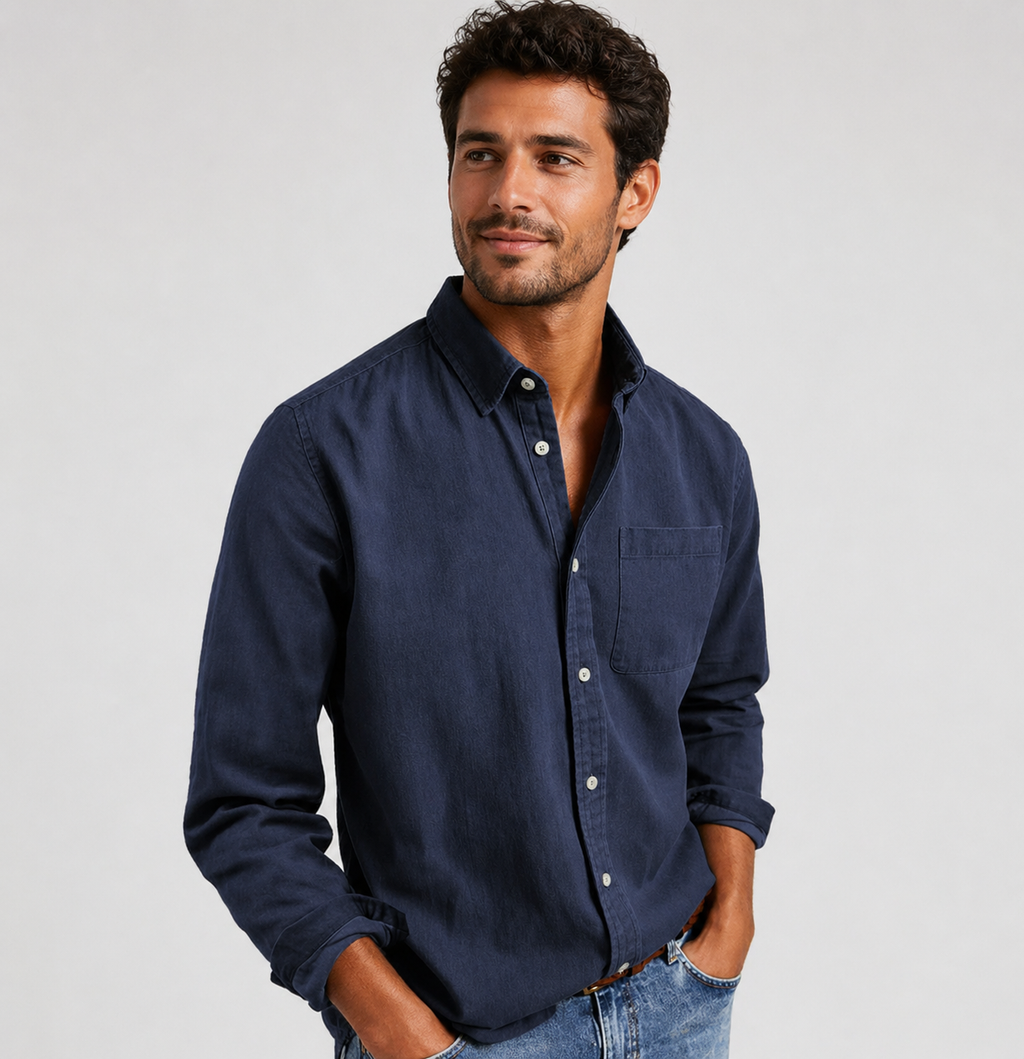 Bruce | Men’s Long Sleeve Button Up Pocket Shirt