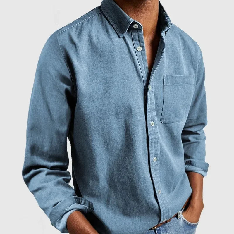 Bruce | Men’s Long Sleeve Button Up Pocket Shirt