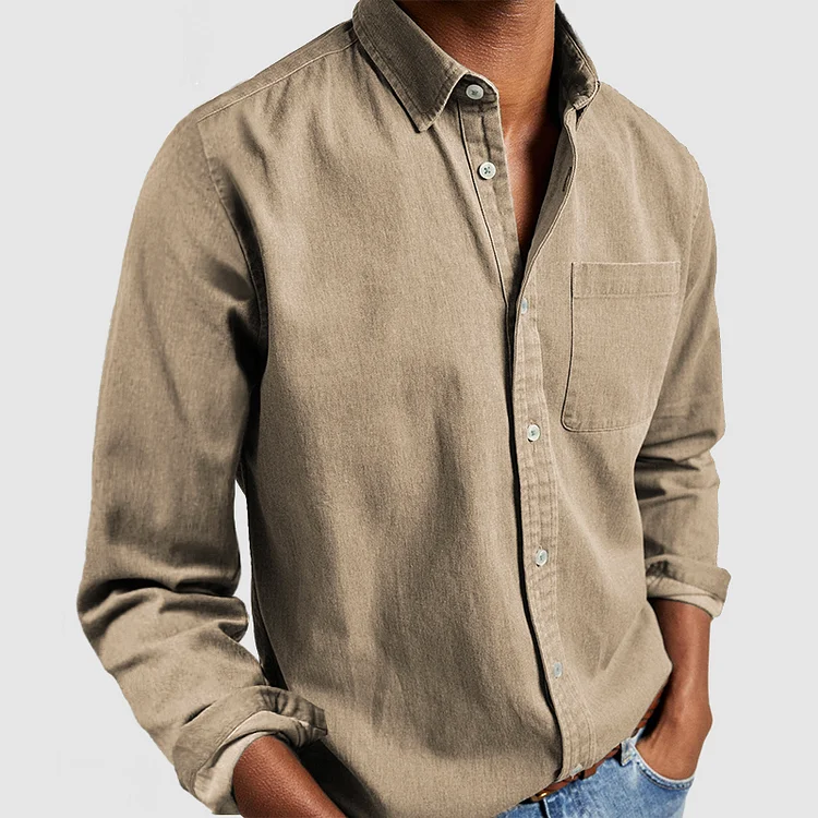 Bruce | Men’s Long Sleeve Button Up Pocket Shirt