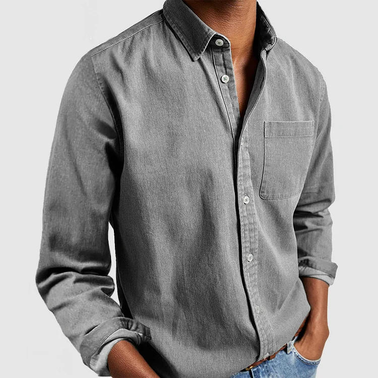 Bruce | Men’s Long Sleeve Button Up Pocket Shirt