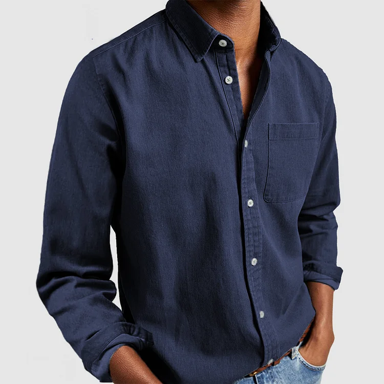 Bruce | Men’s Long Sleeve Button Up Pocket Shirt