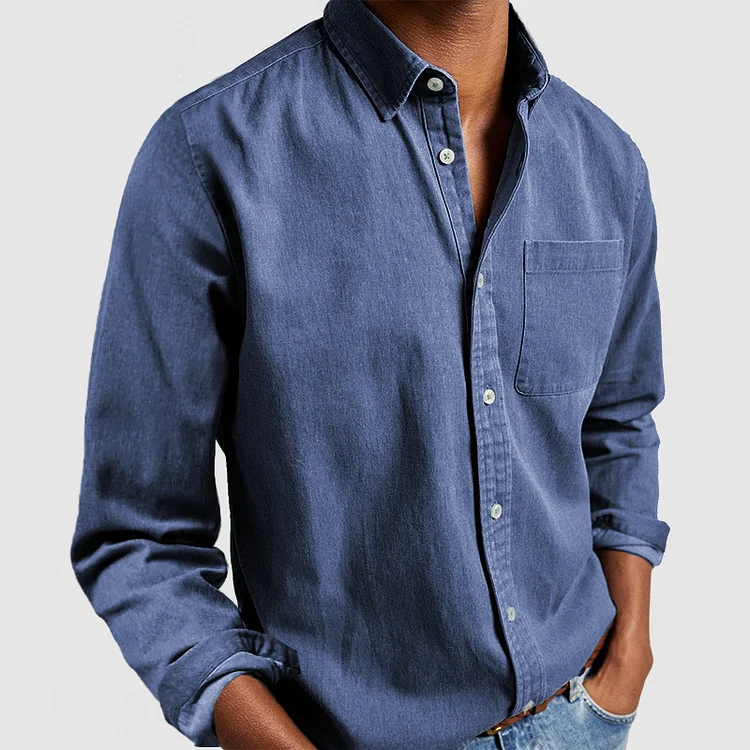 Bruce | Men’s Long Sleeve Button Up Pocket Shirt