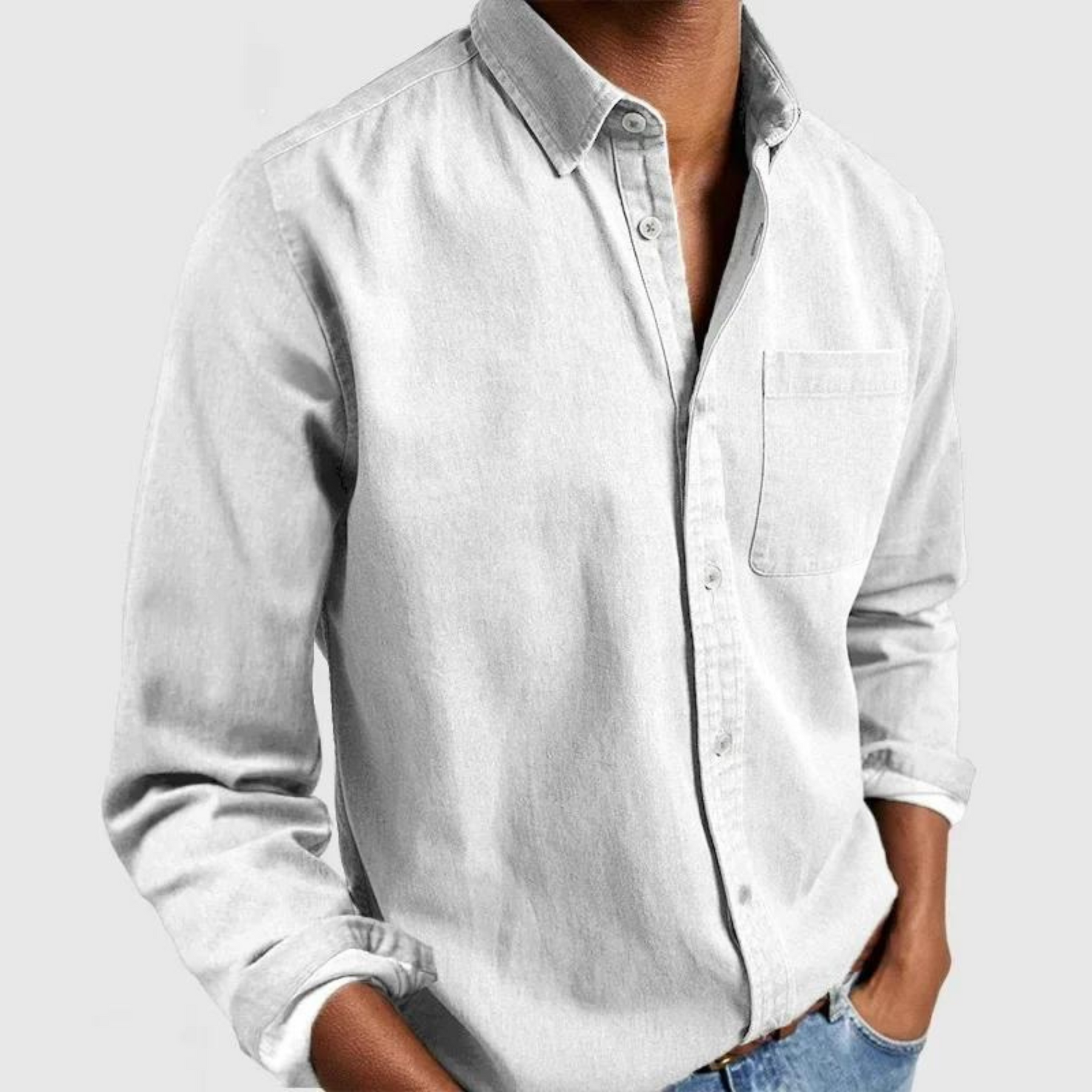 Bruce | Men’s Long Sleeve Button Up Pocket Shirt