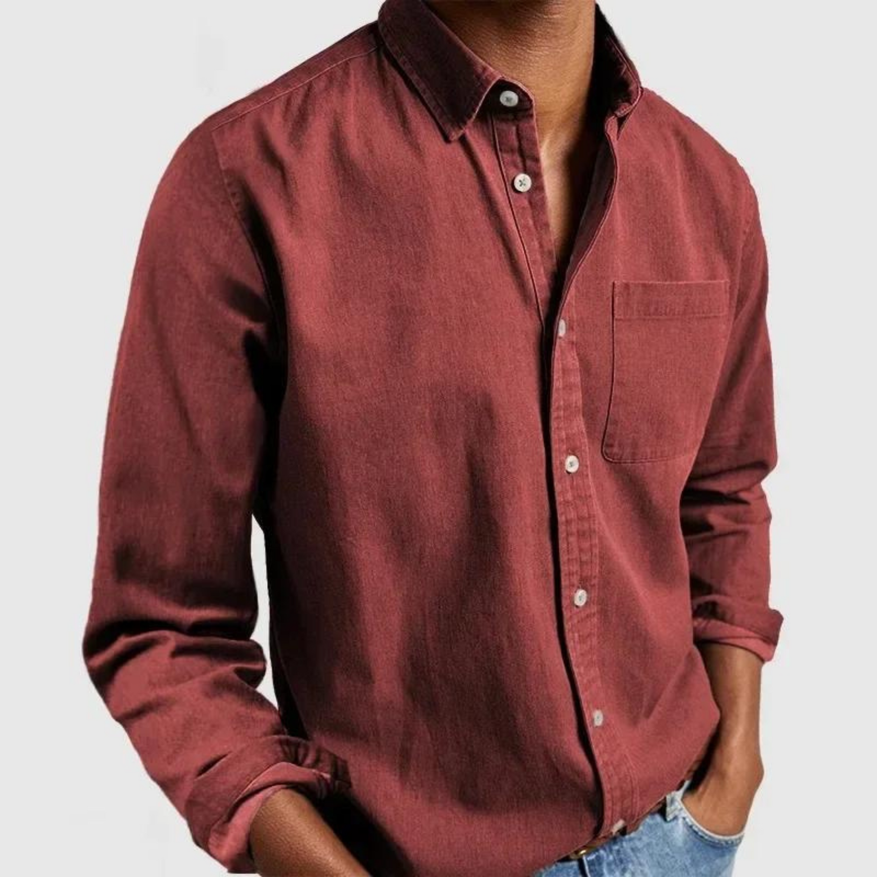 Bruce | Men’s Long Sleeve Button Up Pocket Shirt