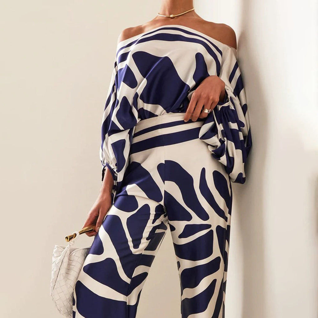 Callie | Women's Off Shoulder Long Sleeve Two Piece Set