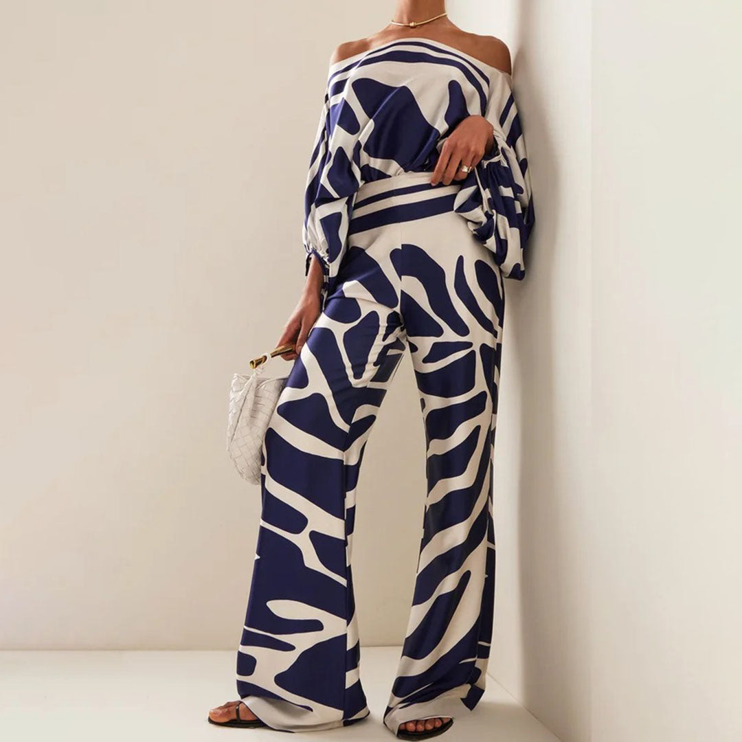 Callie | Women's Off Shoulder Long Sleeve Two Piece Set