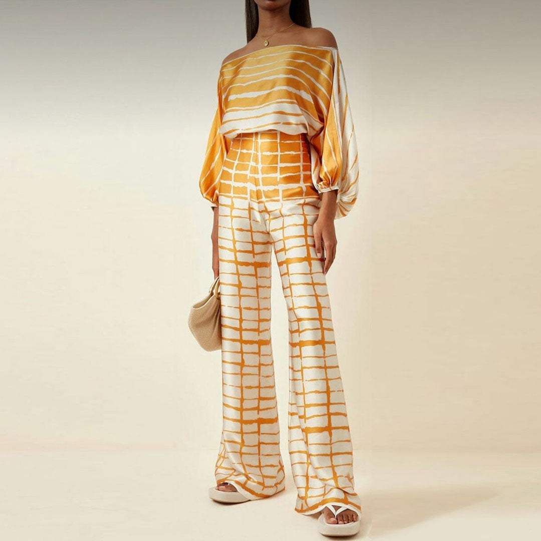 Callie | Women's Off Shoulder Long Sleeve Two Piece Set