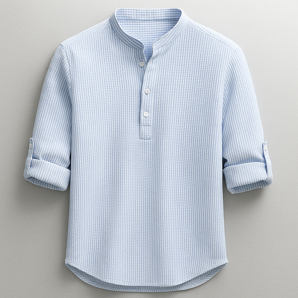 Camden | Men's Mandarin Collar Button Front Dress Shirt