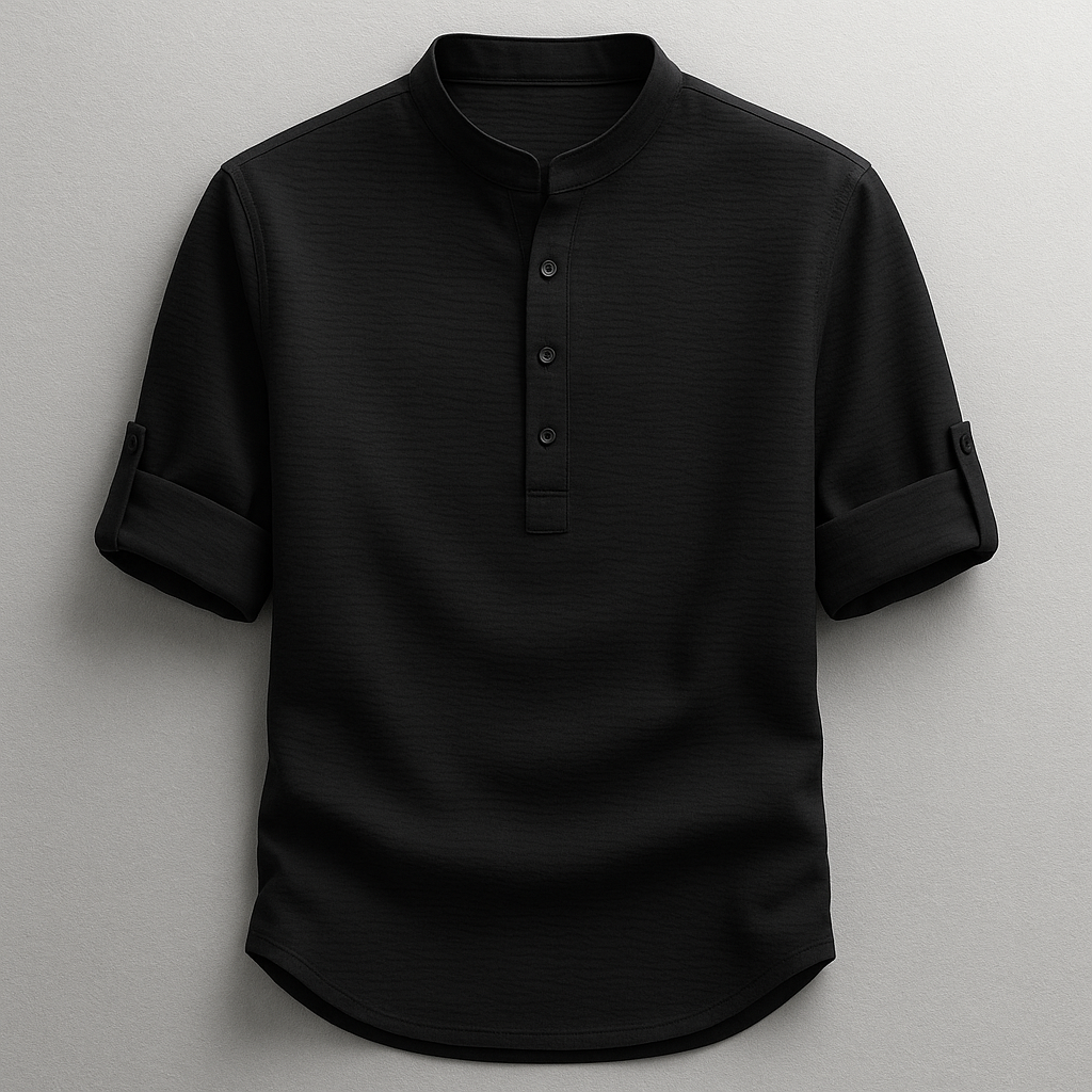 Camden | Men's Mandarin Collar Button Front Dress Shirt
