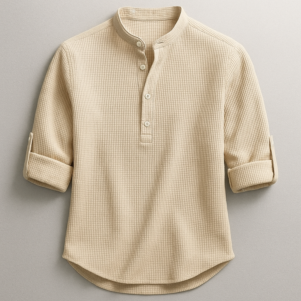 Camden | Men's Mandarin Collar Button Front Dress Shirt