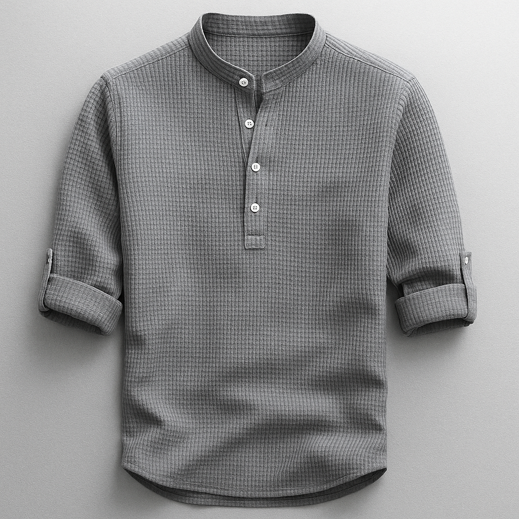 Camden | Men's Mandarin Collar Button Front Dress Shirt