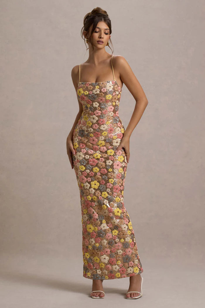 Candice | Women's Strappy Floral Wedding Guest Dress