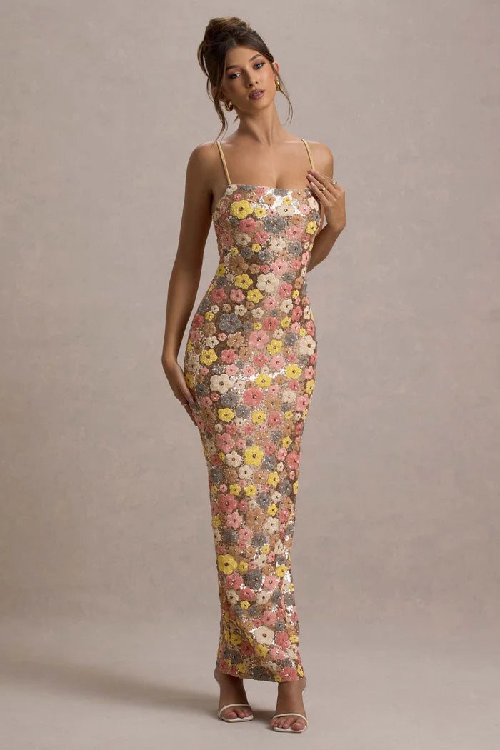 Candice | Women's Strappy Floral Wedding Guest Dress