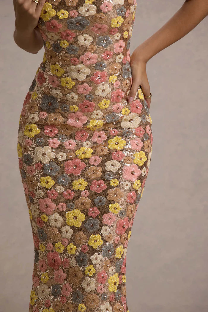 Candice | Women's Strappy Floral Wedding Guest Dress