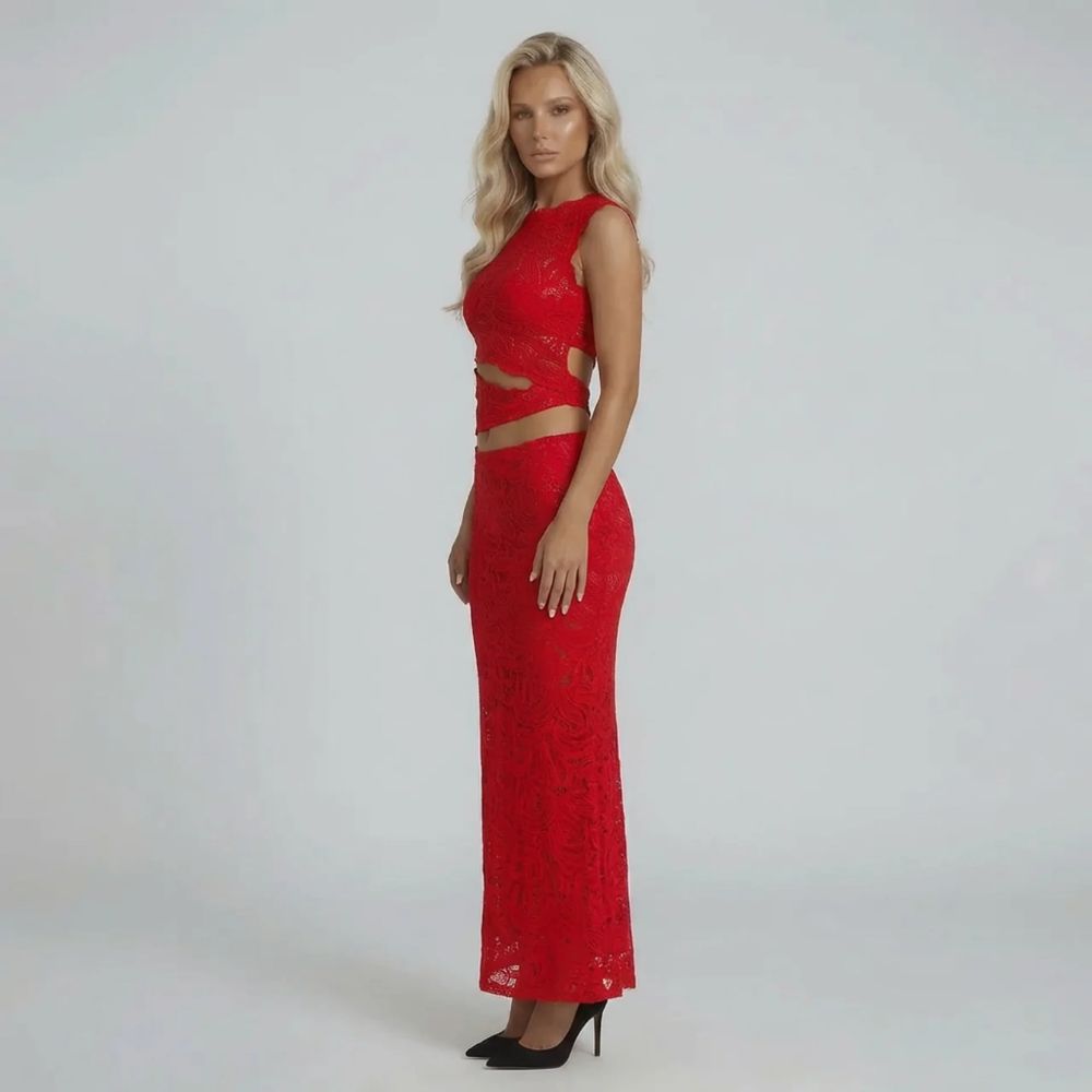 Carla | Women’s Sleeveless High Round Neck Two Piece Set