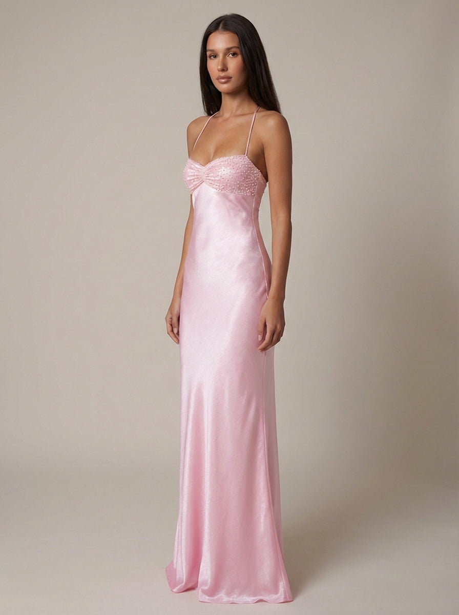 Carlee | Women’s Sweetheart Neck Sleeveless Maxi Dress