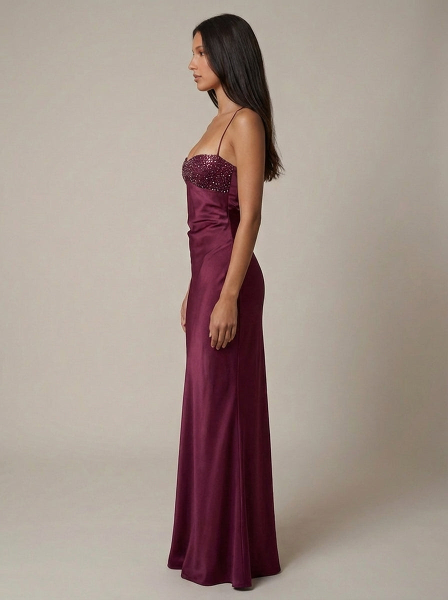 Carlee | Women’s Sweetheart Neck Sleeveless Maxi Dress