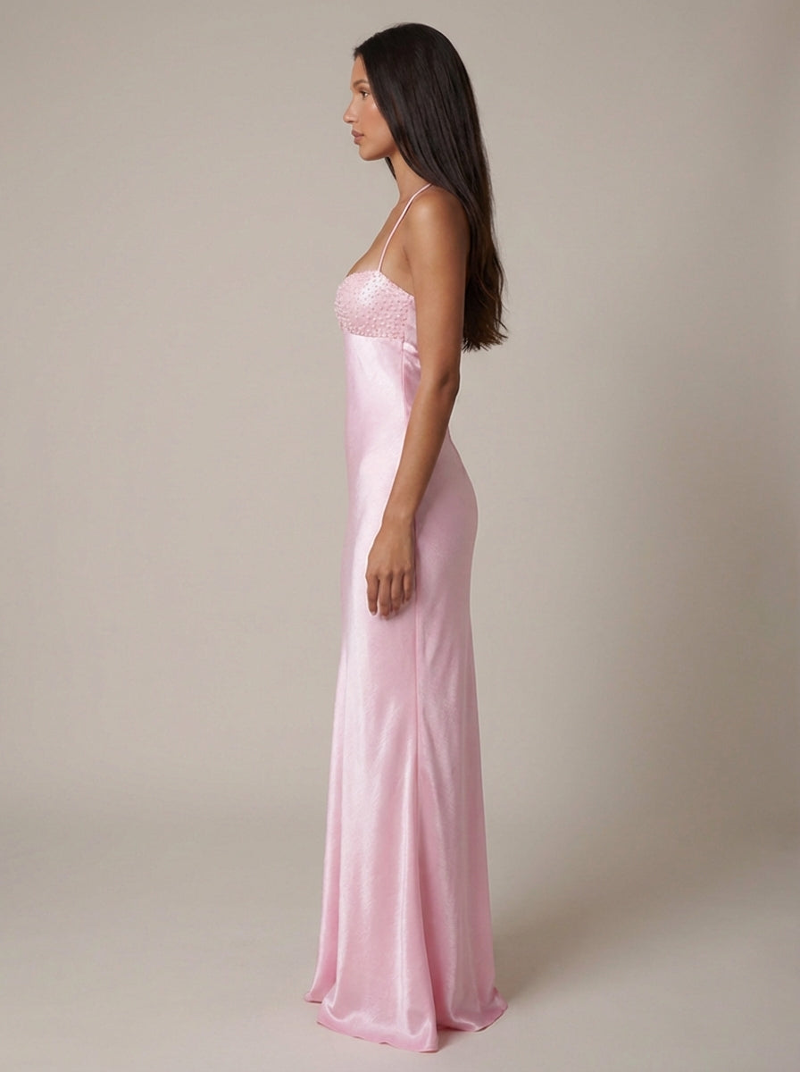 Carlee | Women’s Sweetheart Neck Sleeveless Maxi Dress