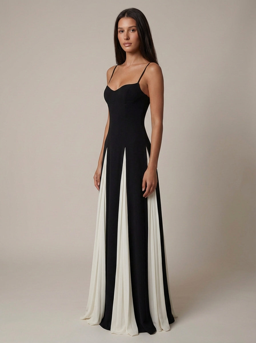 Carli | Women’s Sweetheart Neck Sleeveless Maxi Dress