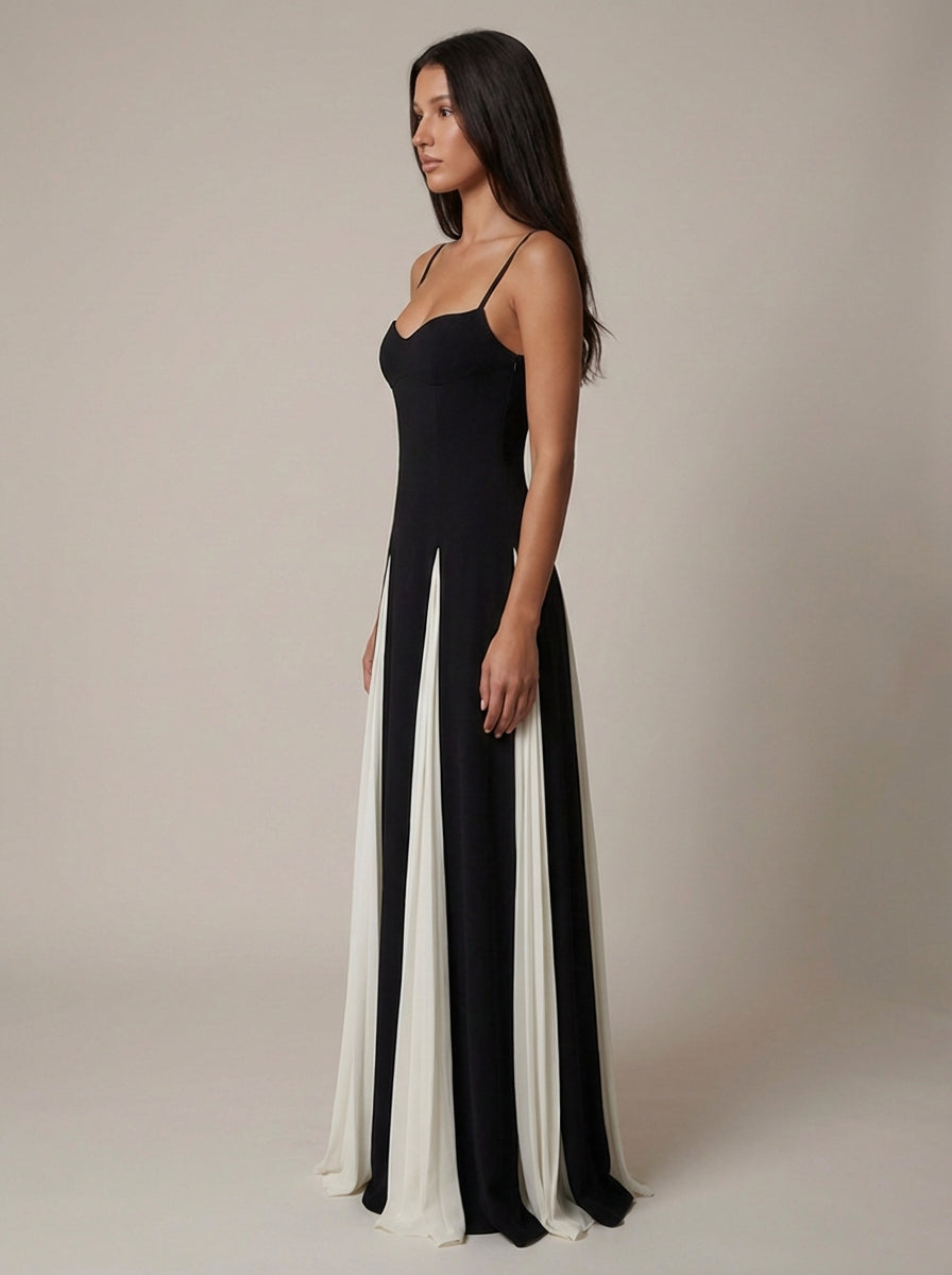 Carli | Women’s Sweetheart Neck Sleeveless Maxi Dress