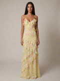 Carlie | Women’s Floral Flowy V Neck Wedding Guest Dress