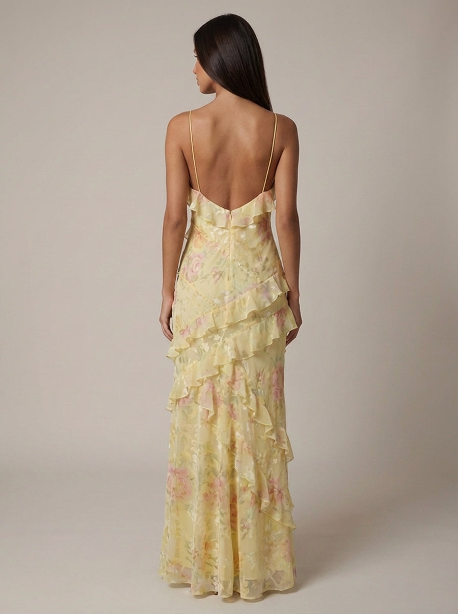 Carlie | Women’s Floral Flowy V Neck Wedding Guest Dress