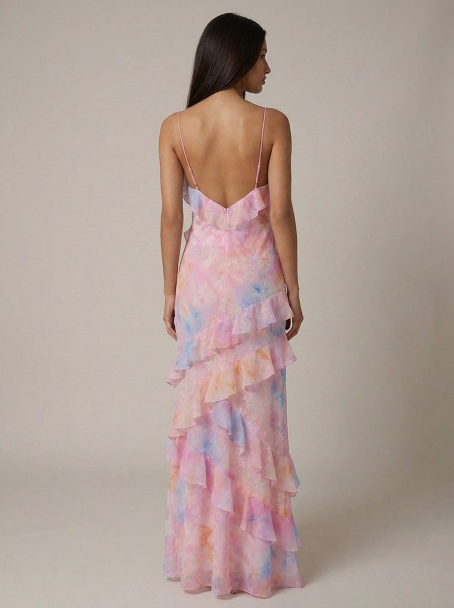 Carlie | Women’s Floral Flowy V Neck Wedding Guest Dress