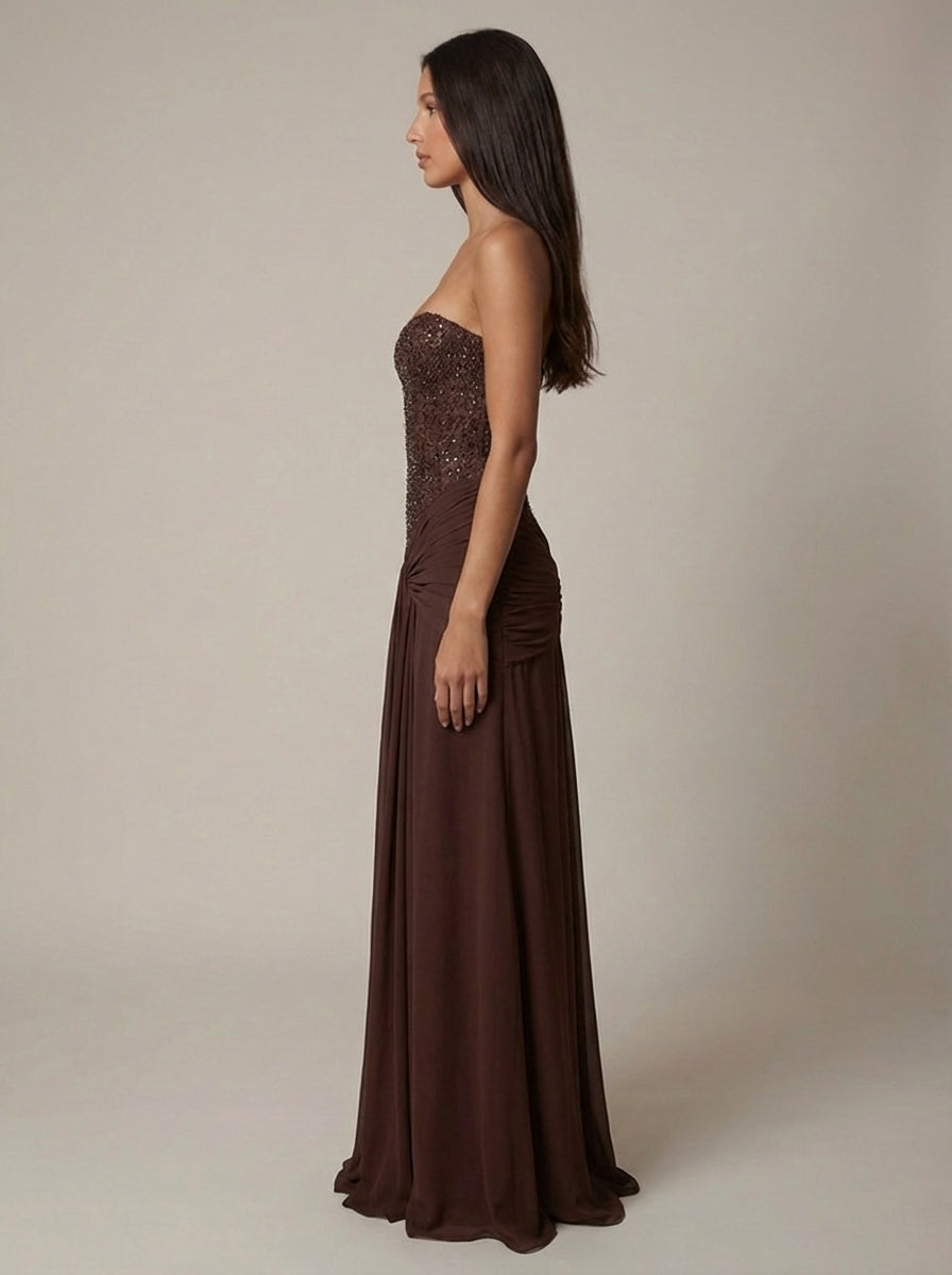 Carlin | Women’s Sweetheart Neck Draped Wedding Guest Dress