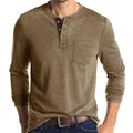 Carlton | Men’s Long Sleeve Crew Neck Henley Shirt