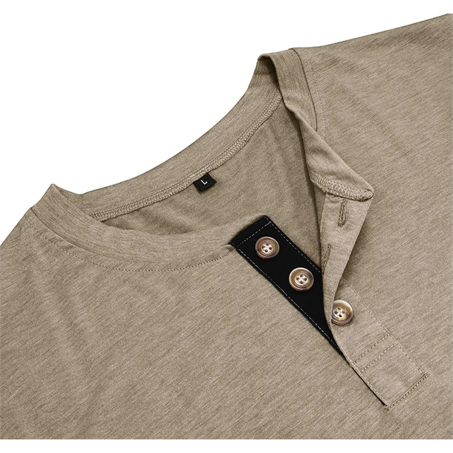 Carlton | Men’s Long Sleeve Crew Neck Henley Shirt