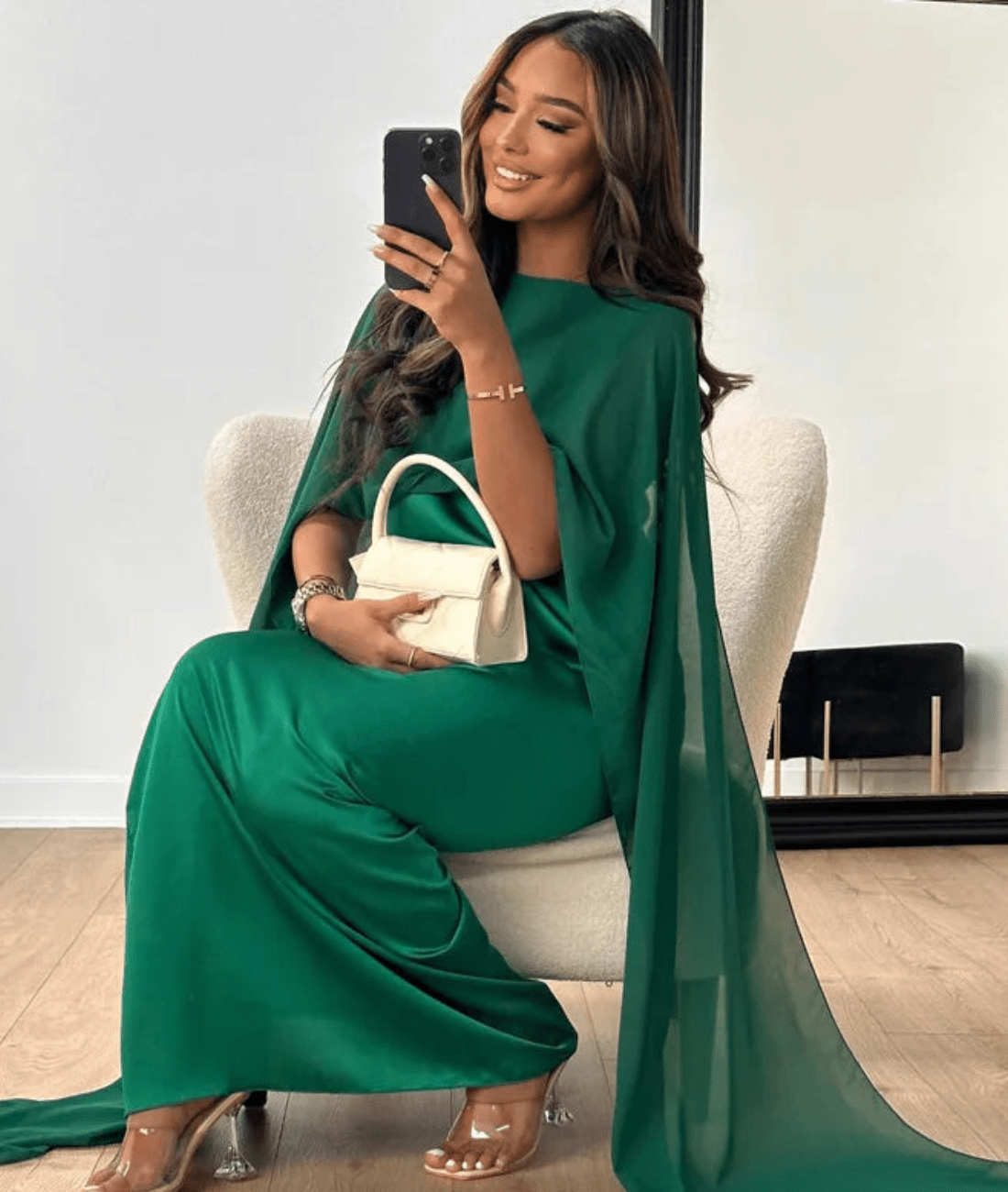 Carlyne | Women’s Draped Boat Neck Wedding Guest Dress