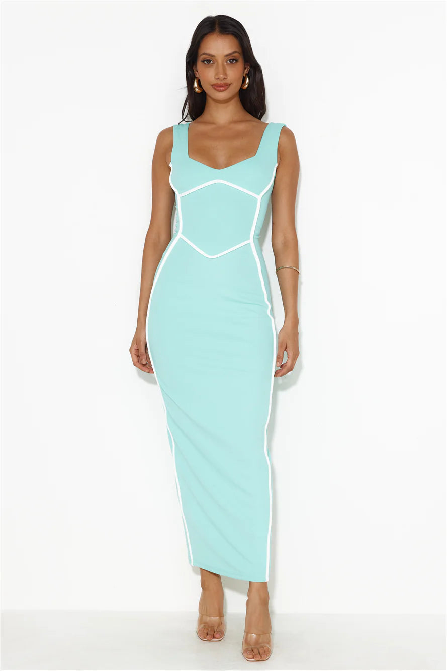 Carmella | Women's Scoop Neck Sleeveless Bodycon Wedding Guest Dress