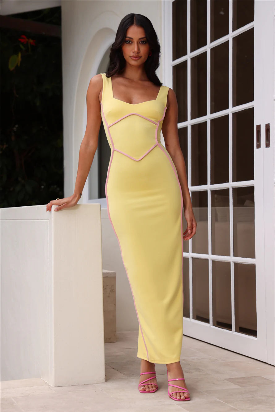 Carmella | Women's Scoop Neck Sleeveless Bodycon Wedding Guest Dress