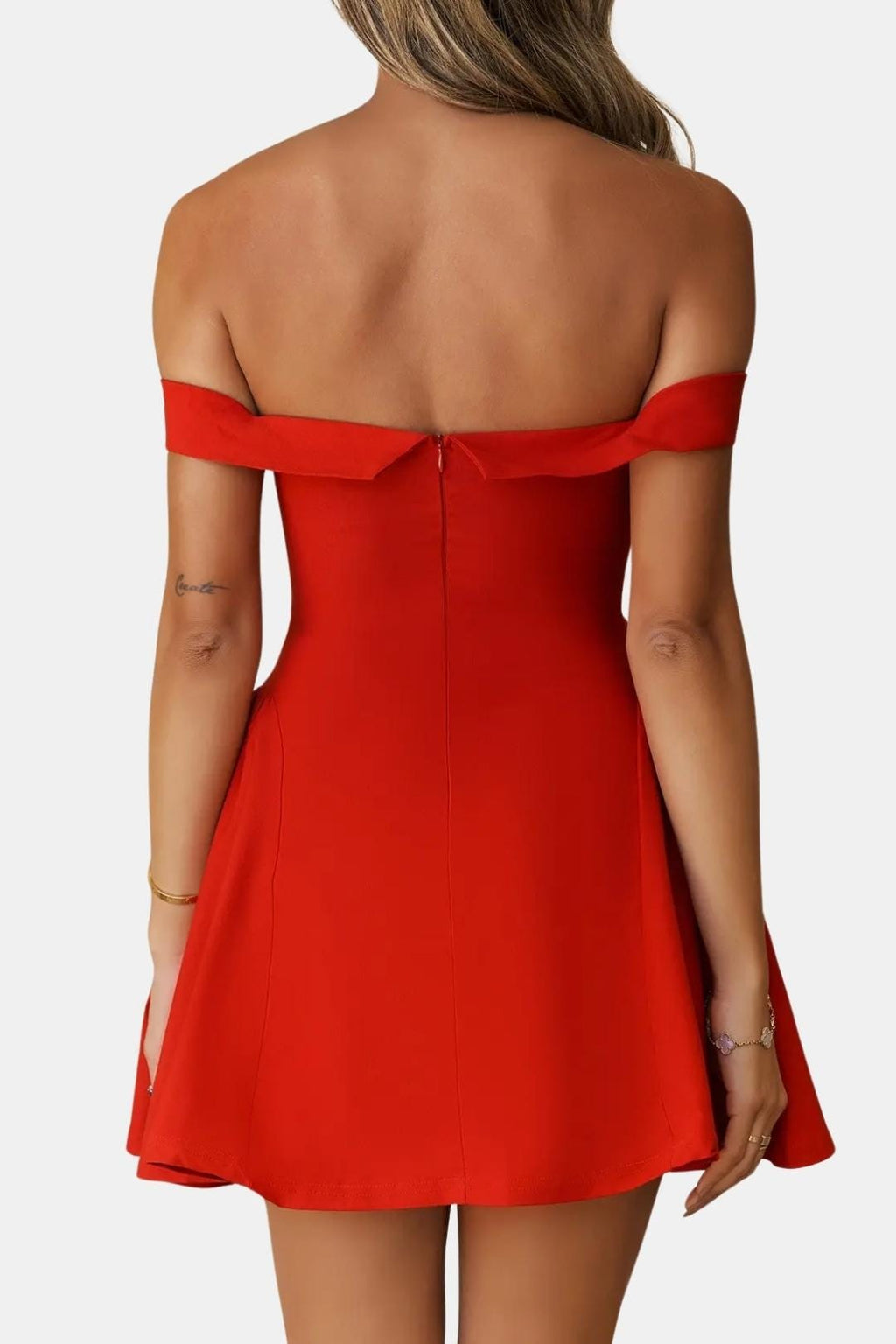 Carmen | Women’s Off Shoulder Sweetheart Neck Grad Party Mini Dress