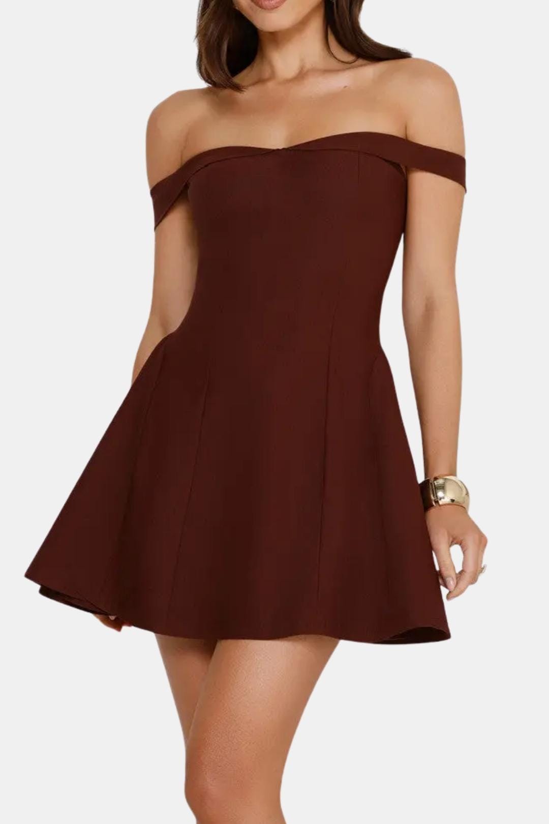 Carmen | Women’s Off Shoulder Sweetheart Neck Grad Party Mini Dress
