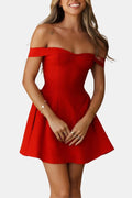 Carmen | Women’s Off Shoulder Sweetheart Neck Grad Party Mini Dress