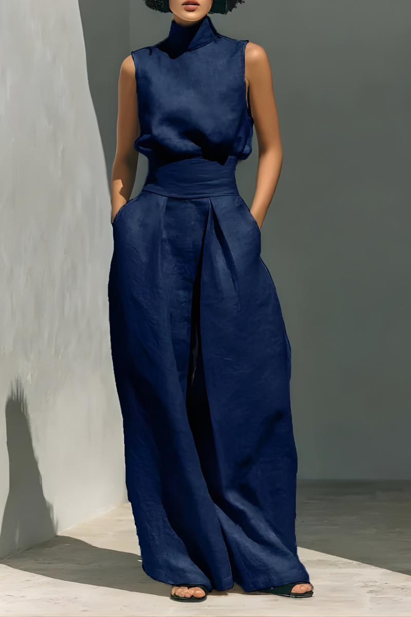 Carolina | Women's High Waist Wide Leg Two Piece Set