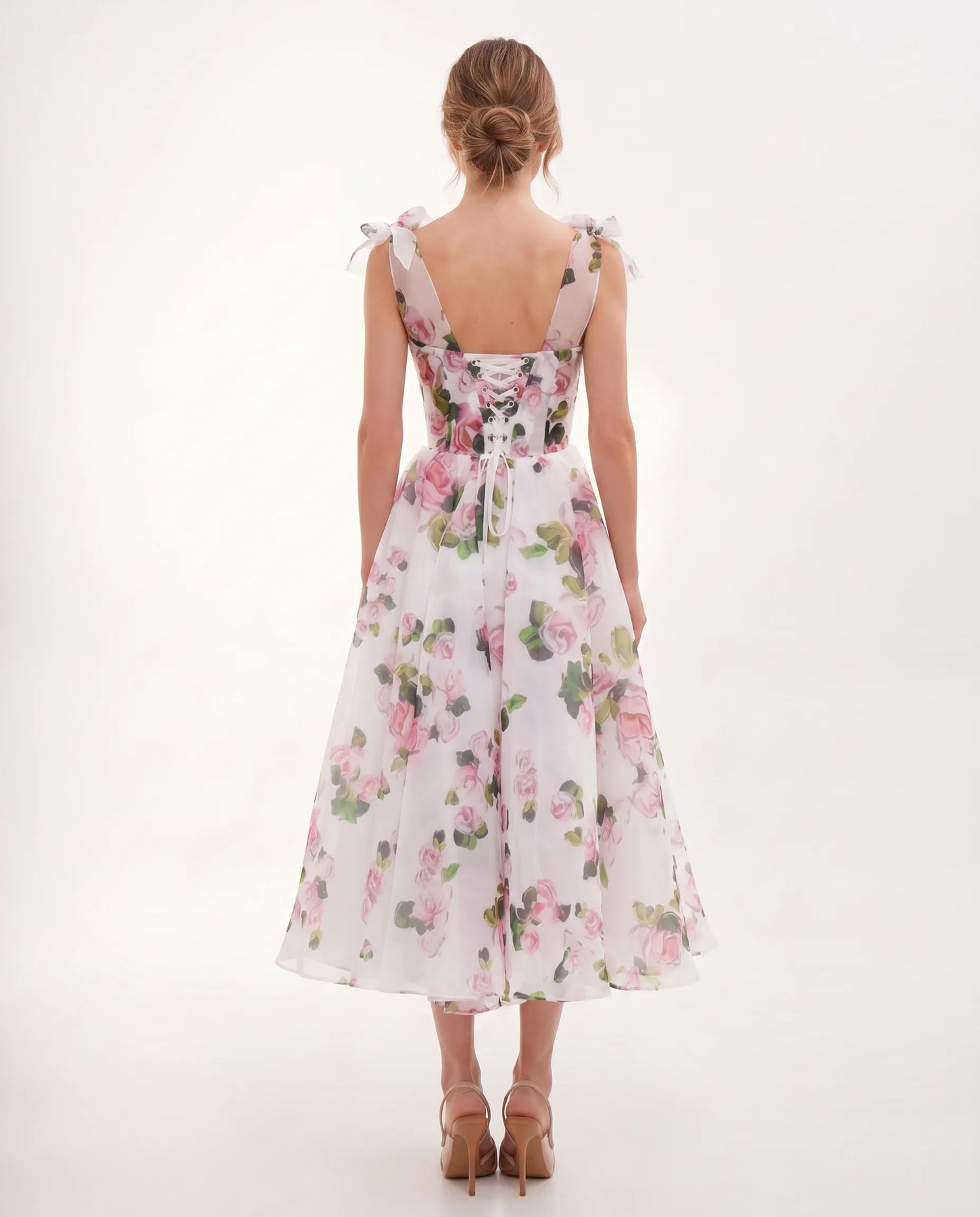 Cassidy | Women's Sweetheart Neckline Flowy Midi Dress