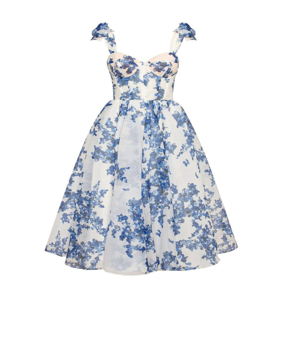 Cassidy | Women's Sweetheart Neckline Flowy Midi Dress