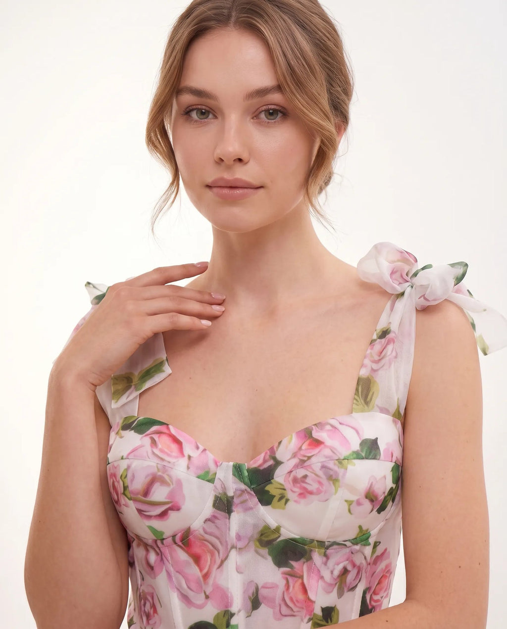 Cassidy | Women's Sweetheart Neckline Flowy Midi Dress