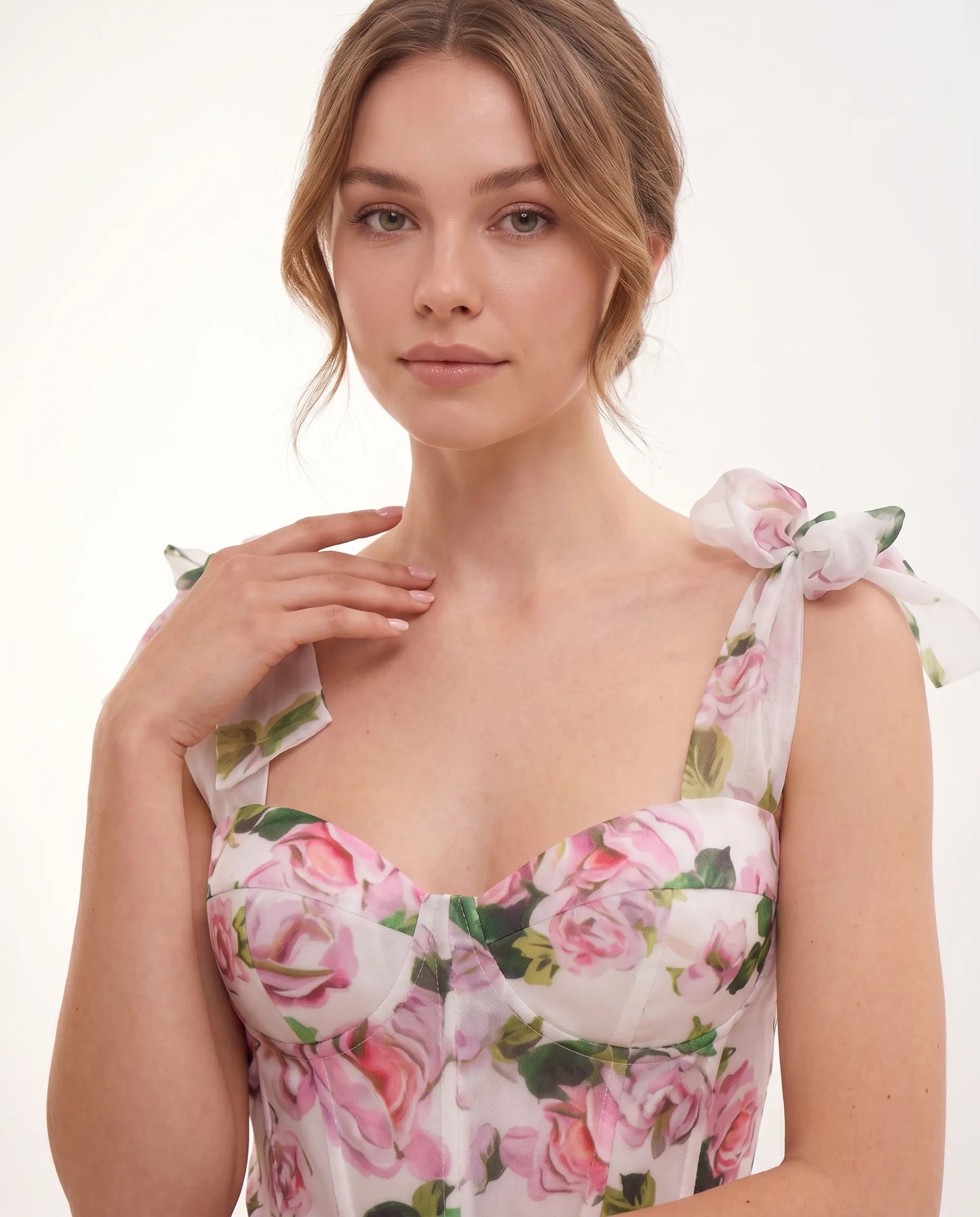 Cassidy | Women's Sweetheart Neckline Flowy Midi Dress